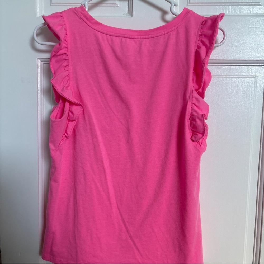 Lilly Pulitzer Pink Ruffle Tank Top - Picture 2 of 3